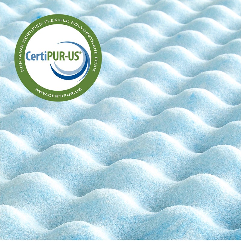 ZINUS 1.5 Inch Swirl Gel Cooling Memory Foam Mattress Topper, Cooling Airflow Design, CertiPUR-US Certified, Queen - Image 2
